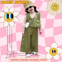 jum vest bé gái sọc xanh rời sát nách