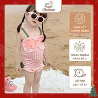 Jump Bơi Caro Táo Hồng Bé Gái 3-12 Tuổi | Đồ Bơi Phong Cách Caro, Màu Hồng Xinh Xắn