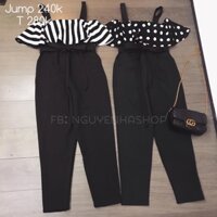 Jumpsuit chấm bi