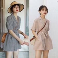 Jumpsuit cổ vest