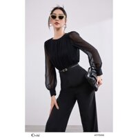 Jumpsuit công sở dài ống rộng thiết kế sang trọng tặng kèm đai Orchid - AT17S105