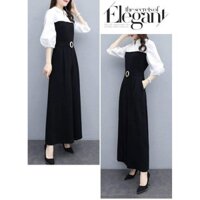 JUMPSUIT ĐỒ BAY LIỀN ỐNG RỘNG PHỐI CỔ SƠ MI CÁCH ĐIỆU CÓ SIZE LỚN XXXL
