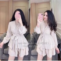 Jumpsuit giả váy chấm bi hàng QC siêu xinh