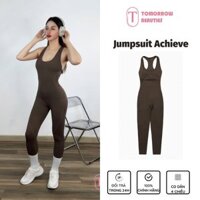 Jumpsuit gym yoga thể thao nữ Achieve Hở lưng Một Mảnh Không đường may Tomorrow