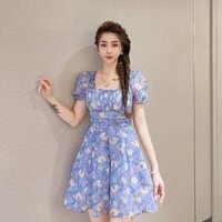 Jumpsuit hoa cổ vuông MINA thiết kế