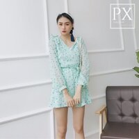 Jumpsuit Hoạ Tiết Hoa Nhí (Xanh)