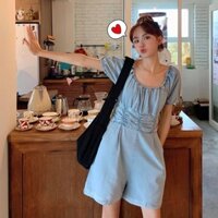 Jumpsuit Jean, đồ bay short phong cách Hàn Quốc
