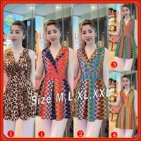 Jumpsuit Ngắn 💝FREESHIP💝 Jum short giả váy có quần rời dây kéo sau lưng xinh xắn J1106