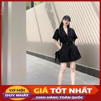 Jumpsuit Short Cổ Vest Tay Ngắn Hàng Quảng Châu JS0017 - Violet