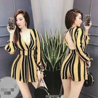 JUMPSUIT SỌC TAY DÀI