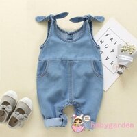 Jumpsuit vải denim thời trang cho bé gái