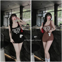 Jumpsuits body cúc ngực 13 demazoo kèm gấu xinh xỉu 92200