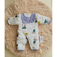 Jumsuit lót bông cho bé 3-6m (size66) dành cho mùa đông