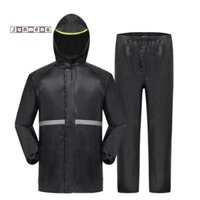 Junmeng 2 Chiếc Có Mũ Trùm Đầu & Quần Mưa Phù Hợp Với Nam Nữ Ngoài Trời Chống Thấm Nước Mưa Có Dải Phản Quang Xe Máy Đi Áo Mưa Đẹp