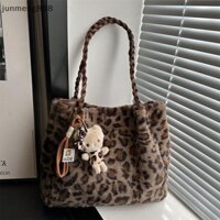 Junmeng888 Hello Kitty Da Báo Sang Trọng Túi Sanrio Kawaii Anime Túi Xách Mềm Nhồi Bông Tote Thời Trang Đi Lại Satchel Ba Lô Đẹp