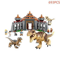 Jurassic World City Khủng long cho bé trai gái đồ chơi trẻ em Mô hình Lắp ráp Khối xây dựng DIY Quà tặng