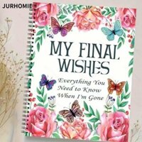 Jurhomie Butterfly End of Life Planner, Mọi thứ bạn cần biết khi tôi ra đi Sổ tay lập kế hoạch kế hoạch kế hoạch di sản của tôi, Sách bài tập sắp xếp cuối cùng giảm căng thẳng sáng tạo