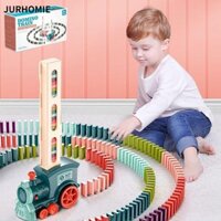 Jurhomie Tự Động Đặt Tàu Domino, Với Âm Nhạc Điện Đồ Chơi Xe Lửa Domino Cho Trẻ Em, Đồ Chơi Giáo Dục Trí Thông Minh Trẻ Em DIY Xe Điện Khối Gạch Bộ Dụng Cụ Quà Tặng Sinh Nhật Trẻ Em
