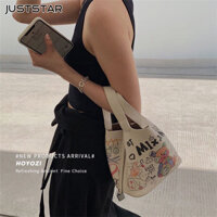 Juststar Túi xách nữ Trẻ em vui nhộn gấu giỏ rau Túi xô Túi Tote