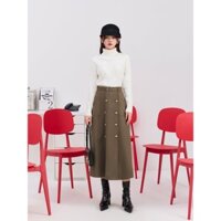 Juyp công sở dáng xòe dài chất chéo nhật phối cúc trẻ trung YOONA - ND8X600