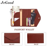 JvGood Hộ Chiếu Du Lịch Chủ Tín Dụng Ngăn Phân Loại Thẻ Ví Đựng Tài Liệu Túi Đựng Thẻ Travel Passport Holder Snap Button Case Multi-function PU Tri-fold Folder Wallet Document/Card Security Credit Card Bag LazadaMall
