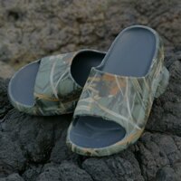 JY dép nữ đen ngang quai dép họa tiết Lá chống trơn trượt 2.5 CM đế dày dép eva hàn quốc mềm cute bánh mì JY001-BKZY