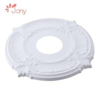 Jy1 2 Tấm Đèn Trần, Đế Trang Trí PU Trắng / Đen, Vòng Tròn Khắc 25cm × 9,8Cm × 2cm Đế Trang Trí Trần Hiện Đại Đèn Chùm