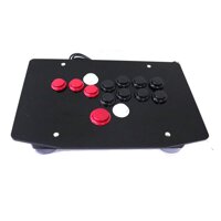 JZYLOVE JINZHIYANG RAC-J503B All Buttons Arcade Fight Stick Controller Hitbox Style Joystick Fit for PC USB (Color : Red and Black)