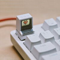 K-03 Mini TV Keycap Retro Personality Translucent Keycap Suitable for ESC Customized DIY Keycaps Mechanical Keyboard