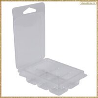 [K O G X] 100 Gói Khuôn Làm Sạch Sáp Tan Khuôn Vuông, Khay Nhựa Trong Suốt 6 Khoang Để Làm Nến & Xà Phòng