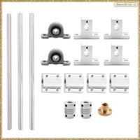 [K O G X] 15 Cái 200Mm Hướng Dẫn Trục Quang Vỏ Vòng Bi Nhôm Trục Đường Sắt Chì Thanh Vít Trượt Bushing Trục Khớp Nối