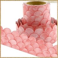 [K O G X] 20M Ombre Pink Sò điệp Bảng tin Biên giới Cầu vồng Đường viền thẳng Lớp học hoặc Trang trí trường học tại nhà