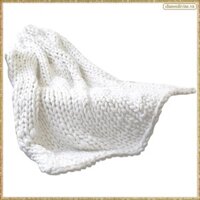 [K O G X] 80X100cm Mới Ấm Áp Handmade Chunky Đan Chăn Dây Dày Sợi Dệt Kim Ném Sofa Chăn Trang Trí Giường Nhà-Trắng