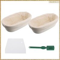 [K O G X] Bộ giỏ chống Banneton - Giỏ làm bánh mì bột chua Artisan, Máy cạo bột / Máy cắt & Tấm lót vải Brotform