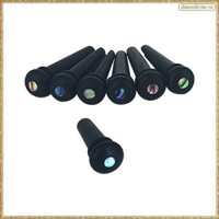 [K O G X] Chân cầu đàn Guitar Ebony, Ghim cuối gỗ Mun, Kẹp cuối, Chấm Abanlone để thay thế các bộ phận đàn Guitar Acoustic (Đen)