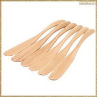 [K O G X] Dao Bơ Gỗ Phô Mai 6.5 Inch, Mứt Dao Bánh Bơ Dao Mặt nạ Dao 6 Miếng