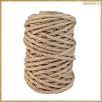 [K O G X] Dây bện dây bện tự nhiên 6mm 50 mét, Dây buộc dây thủ công Dây buộc dày cho tác phẩm nghệ thuật DIY, Ứng dụng làm vườn