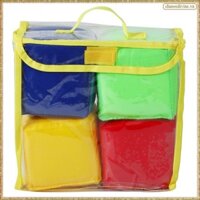 [K O G X] DIY Education Play Dice, Pocket Squares, Photo Pocket Foam Stacking Blocks - Bộ 4
