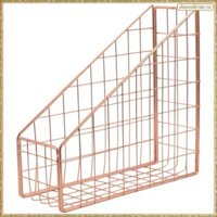 [K O G X] Giá đỡ sách sắt mạ điện bằng vàng hồng Kệ để bàn Tập tin Tạp chí Giá đỡ sách Văn phòng tại nhà Văn phòng phẩm Người tổ chức