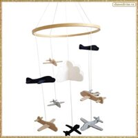 [K O G X] Nôi Máy bay di động & Trang trí nhà trẻ bằng mây Xám trắng, Xanh hải quân, Cũi em bé Tân Di động cho bé trai