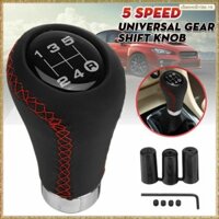 [K O G X] Núm chuyển số bằng da 5 tốc độ Bánh răng ô tô Chuyển số Cần số Núm phù hợp cho hầu hết các phương tiện thủ công, Da đen