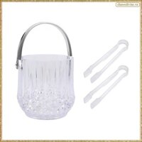 [K O G X] Xô Đá Nhựa Có Tay Cầm Acrylic Trong Suốt Champagne Bia Rượu Vang Xô Đá Cho Gia Đình -Trong Suốt