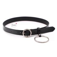 K001 Thắt Lưng Da Sợi Nhỏ Nữ khóa vuông và tròn kèm móc tròn Dây Lưng Mặt Nhỏ Khuyên Tròn Mặt Vuông - Hàng mới về