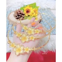 K009 Kiềng Cưới Hoa Mai 24K