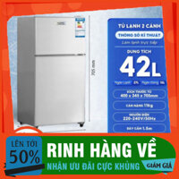 K08_ Tủ lạnh mini 2 ngăn 42 Lít nhỏ gọn làm mát nhanh, tiết kiệm điện - giá hot