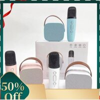 K1 loa Karaoke Loa Bluetooth Mini Tặng Kèm Micro Hát Không Dây Có Tay Cầm Bass Hay Dành Cho Máy Chiếu Và Điện Thoại