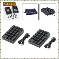 K23 Bàn Phím Cơ Mini Bàn Phím Số 21 Phím Đèn Nền LED Xanh Dương Cho Laptop DIY Nhỏ Gọn