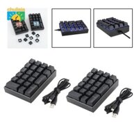 K23 Bàn Phím Cơ Mini Bàn Phím Số 21 Phím Đèn Nền LED Xanh Dương Cho Laptop DIY Nhỏ Gọn