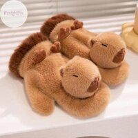 K2nightfee Nữ Hoạt Hình Capybara Sang Trọng Găng Tay Mùa Đông Ấm Áp Lạnh Bảo Vệ Chim Cánh Cụt Găng Tay VN