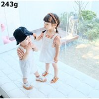 K337- Gà Set yếm kèm áo bé gái xuất xịn Hàn Quốc